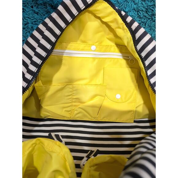 Kate Spade Travel Saturday Weekender Canvas Bag Luggage Striped - Picture 16 of 16